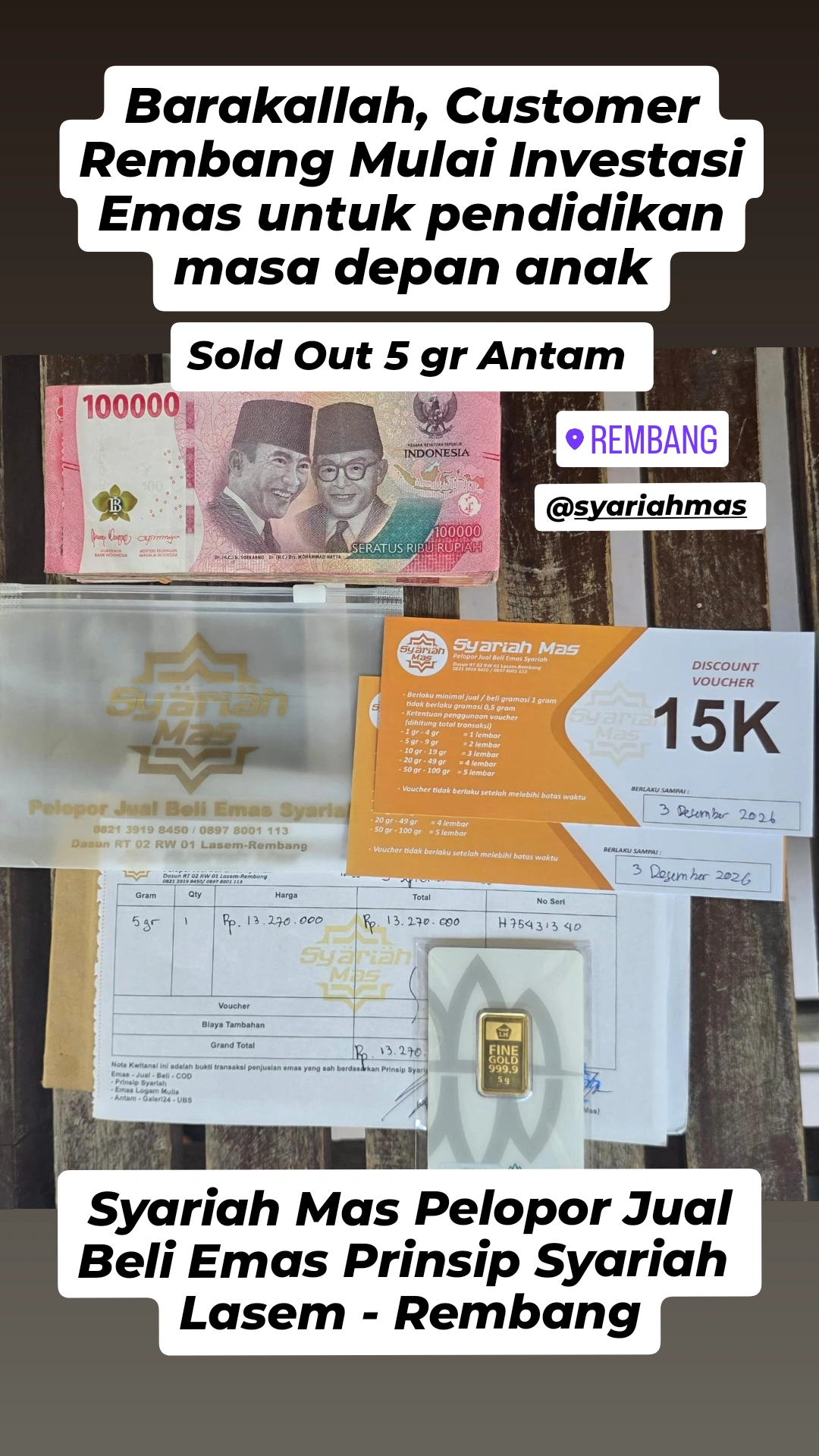 Screenshot testimoni Customer Rembang 