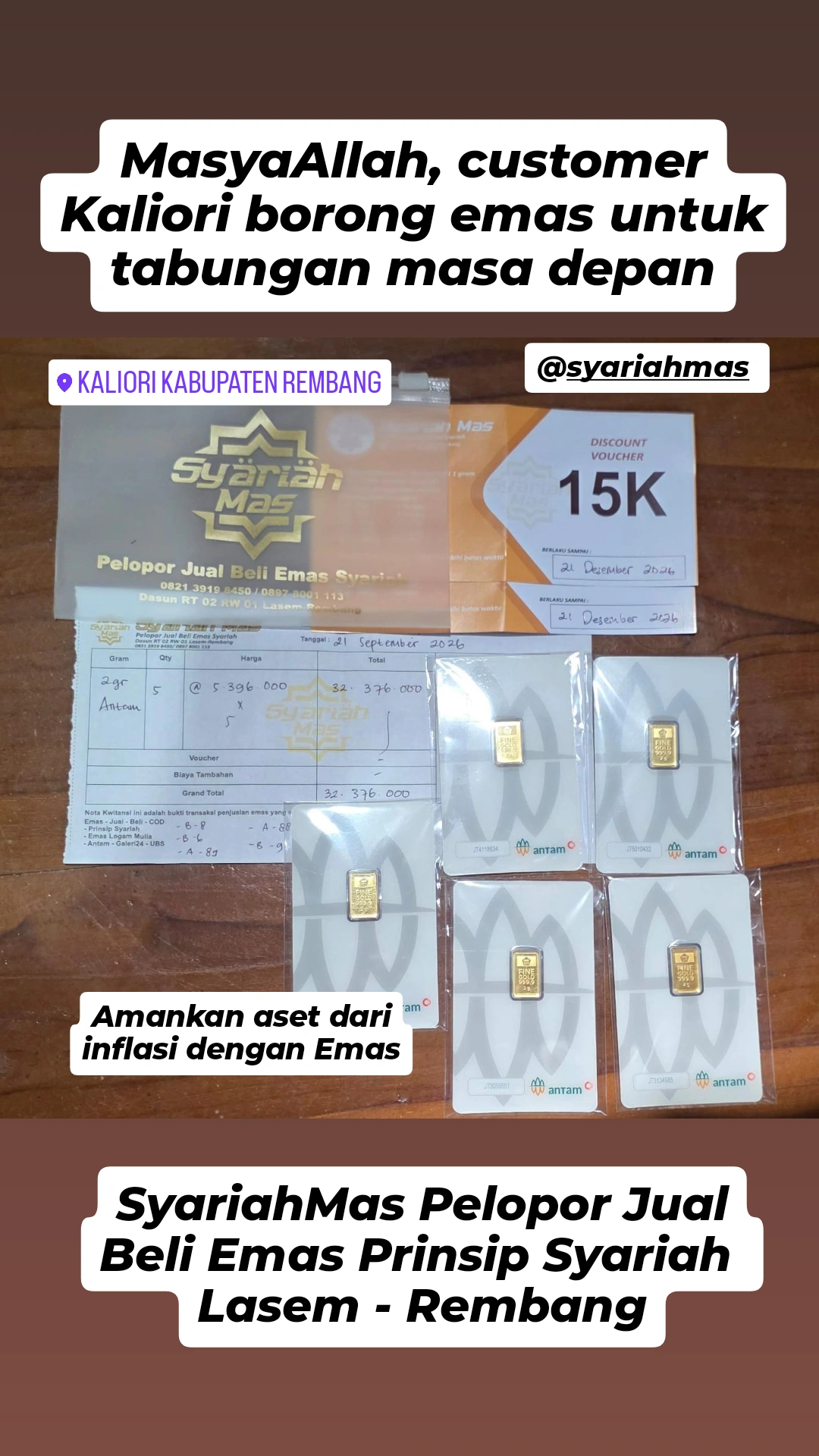 Screenshot testimoni Customer Kaliori