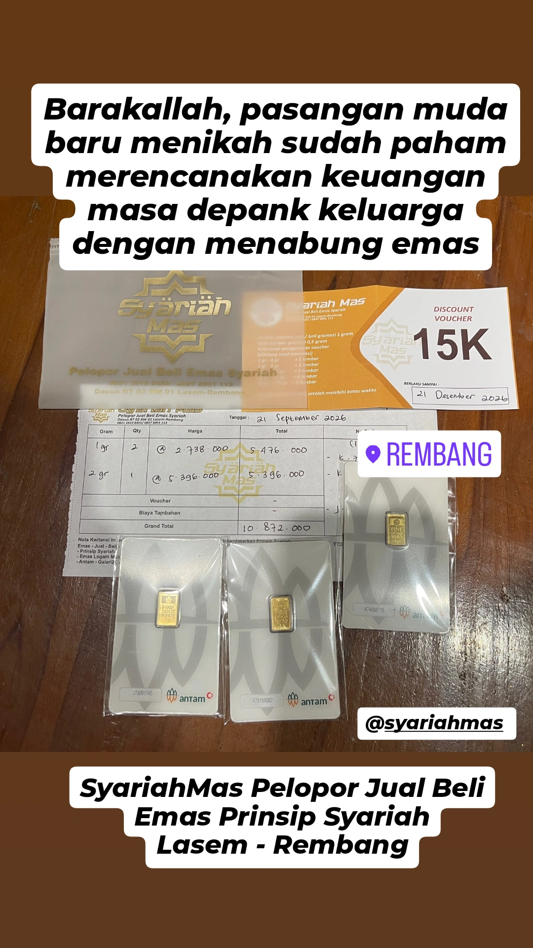 Screenshot testimoni Customer Pasangan Muda